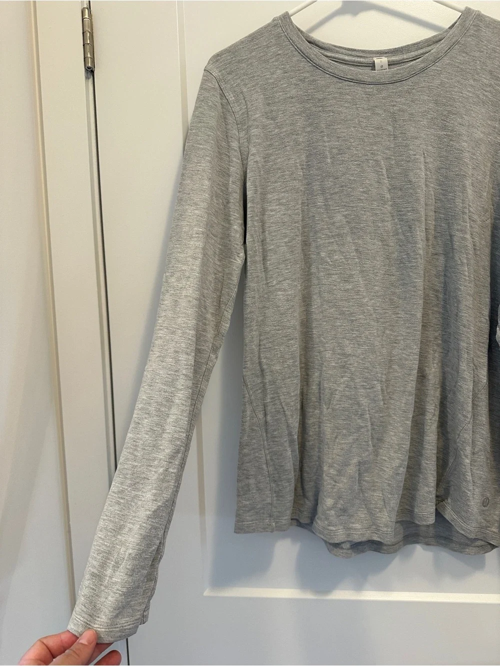 Lululemon Athletica Gray Cotton Love Long Sleeve T-shirt Size 8 Women’s - Picture 4 of 6